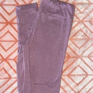 Purple workout leggings